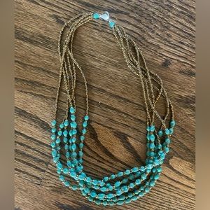 Vintage Teng Yue turquoise multi strand necklace